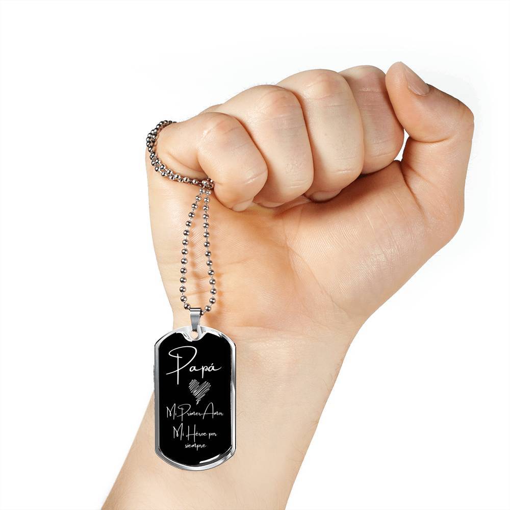 Placa de regalo para papá - Cadena militar Jewelry ShineOn Fulfillment 
