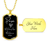 Placa de regalo para papá - Cadena militar Jewelry ShineOn Fulfillment Military Chain (Gold) Yes 