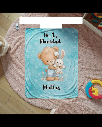 ⭐ Personalized Blanket “My 1st Christmas” – Special for Baby