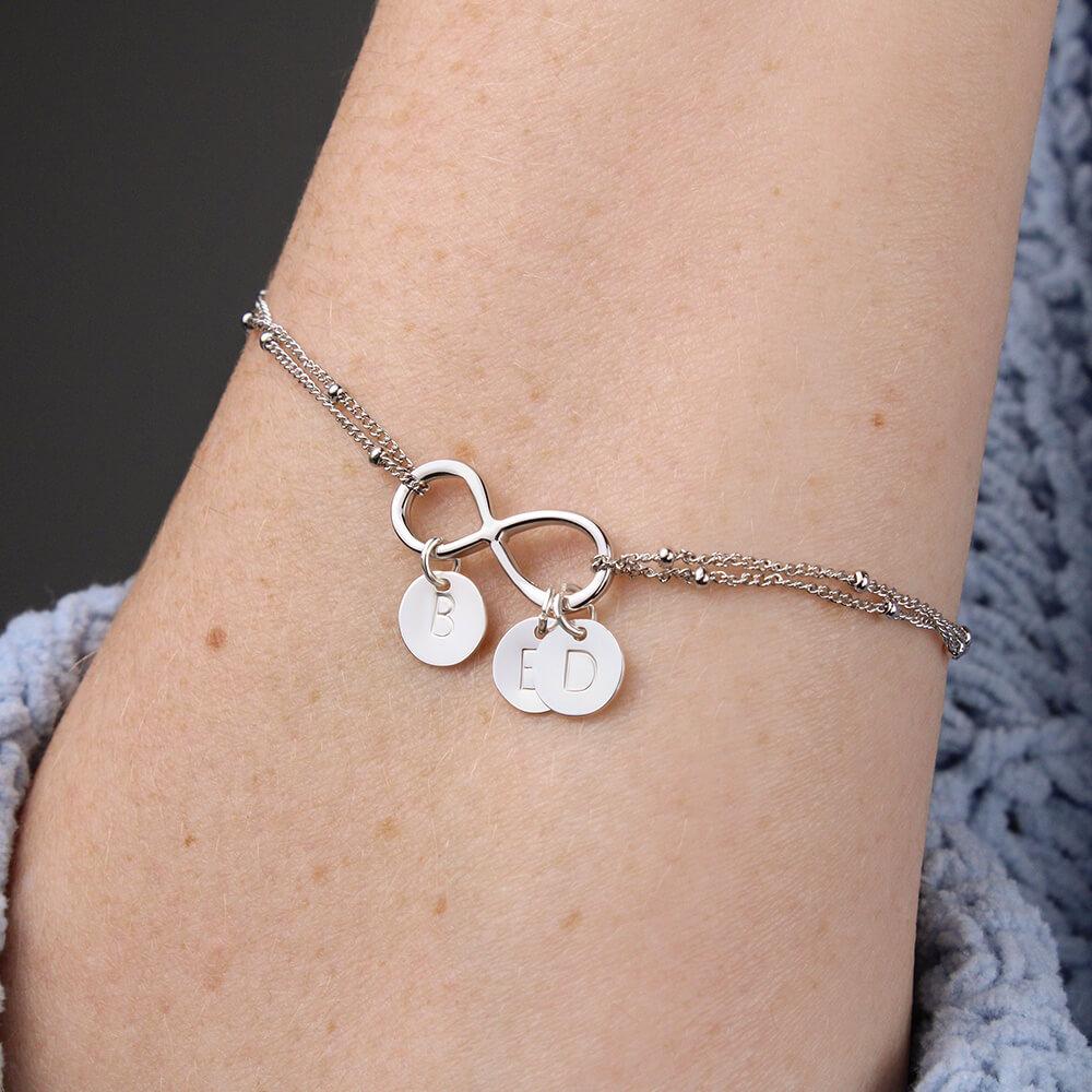 Pulsera para el Amor de tu Vida - Pulsera infintito con letras, escoge entre 1 y 4 letras Jewelry 