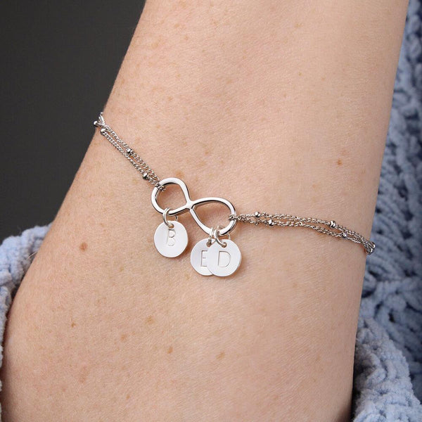 Pulsera para el Amor de tu Vida - Pulsera infintito con letras, escoge entre 1 y 4 letras Jewelry 