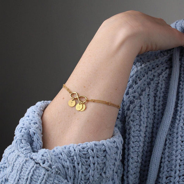 Pulsera para el Amor de tu Vida - Pulsera infintito con letras, escoge entre 1 y 4 letras Jewelry 