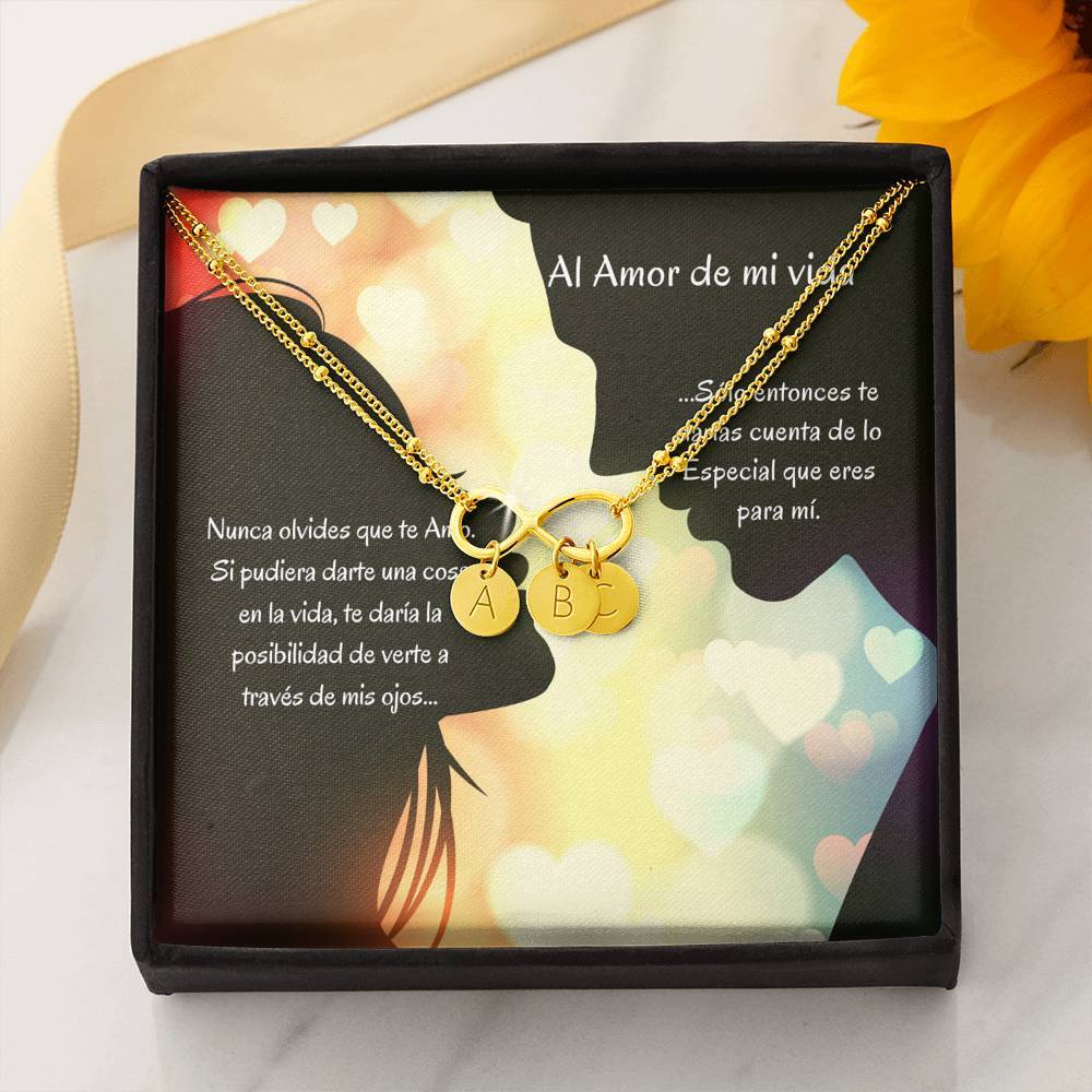 Pulsera para el Amor de tu Vida - Pulsera infintito con letras, escoge entre 1 y 4 letras Jewelry ShineOn Fulfillment Gold Dipped Bracelet + 3 Charms 