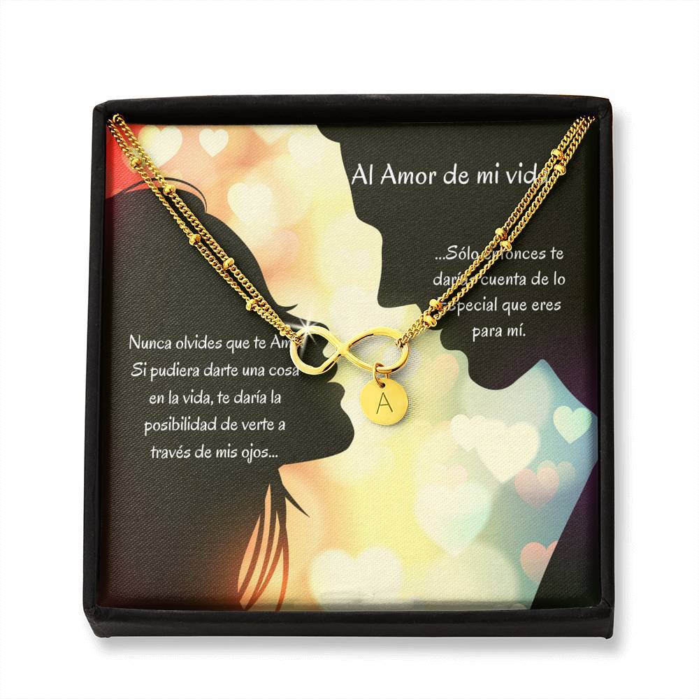 Pulsera para el Amor de tu Vida - Pulsera infintito con letras, escoge entre 1 y 4 letras Jewelry 