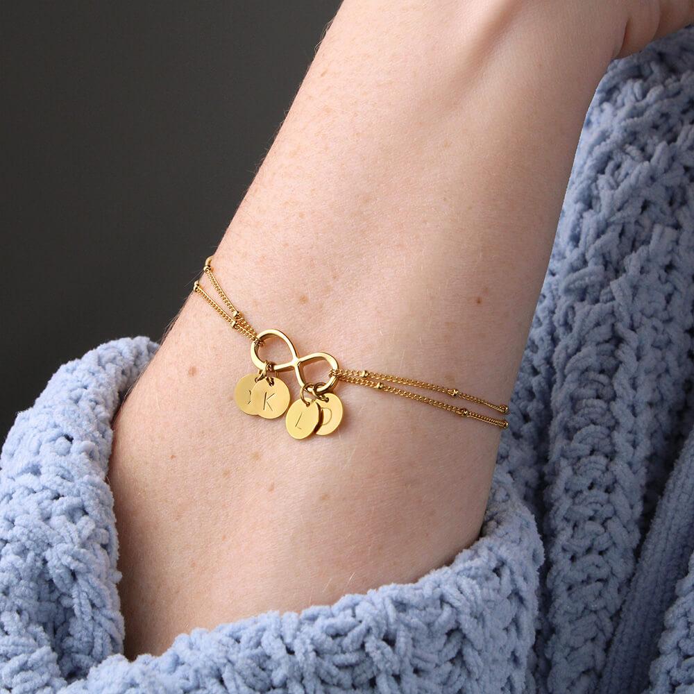Pulsera para el Amor de tu Vida - Pulsera infintito con letras, escoge entre 1 y 4 letras Jewelry 