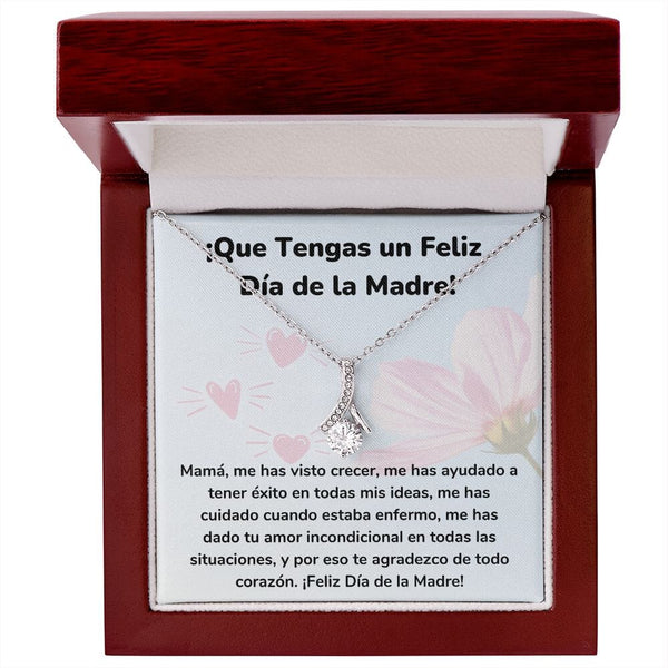 ¡Que Tengas un Feliz Día de la Madre! Collar Belleza Seductora (Alluring Beauty) Para Mamá Jewelry/AlluringBeauty Acabado en oro blanco de 14 k Luxury Box 