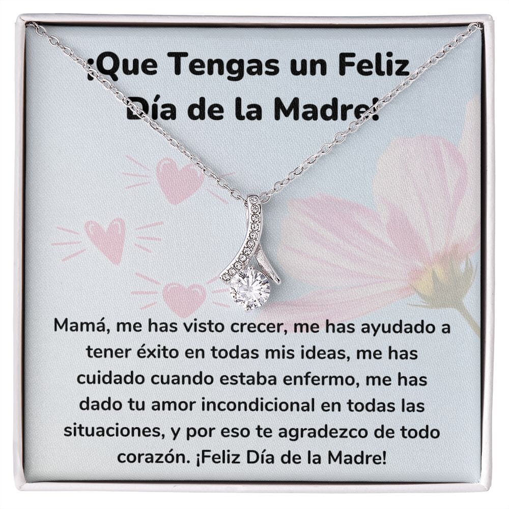 ¡Que Tengas un Feliz Día de la Madre! Collar Belleza Seductora (Alluring Beauty) Para Mamá Jewelry/AlluringBeauty Acabado en oro blanco de 14 k Standard Box 