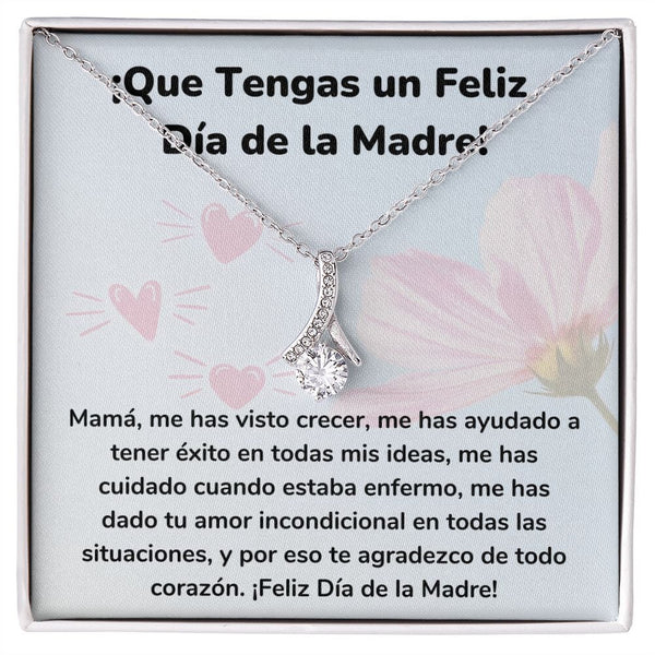 ¡Que Tengas un Feliz Día de la Madre! Collar Belleza Seductora (Alluring Beauty) Para Mamá Jewelry/AlluringBeauty Acabado en oro blanco de 14 k Standard Box 