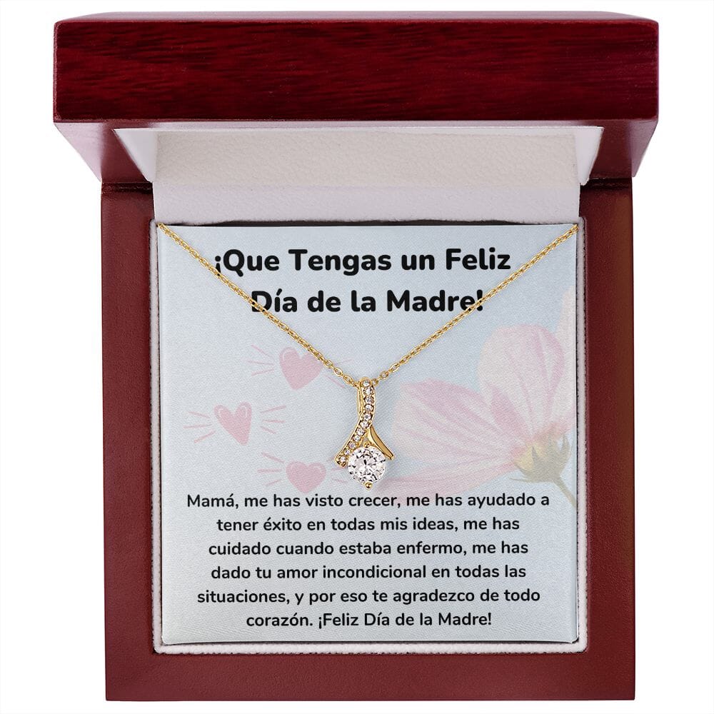 ¡Que Tengas un Feliz Día de la Madre! Collar Belleza Seductora (Alluring Beauty) Para Mamá Jewelry/AlluringBeauty Acabado en Oro Amarillo de 18 quilates Luxury Box 