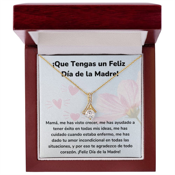 ¡Que Tengas un Feliz Día de la Madre! Collar Belleza Seductora (Alluring Beauty) Para Mamá Jewelry/AlluringBeauty Acabado en Oro Amarillo de 18 quilates Luxury Box 