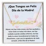 ¡Que Tengas un Feliz Día de la Madre! - Collar Personalizado Con Nombre Corazón - Mamá Jewelry/NameNecklaceHeart ShineOn Fulfillment 