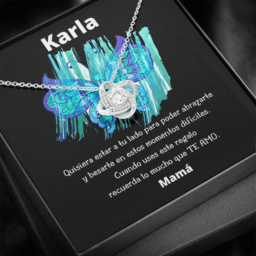 Quisiera estar a tu lado para poder abrazarte…- Collar Nudo de Amor - Para hija, prima, sobrina, mamá, abuela, amiga, esposa,... Jewelry/LoveKnot 