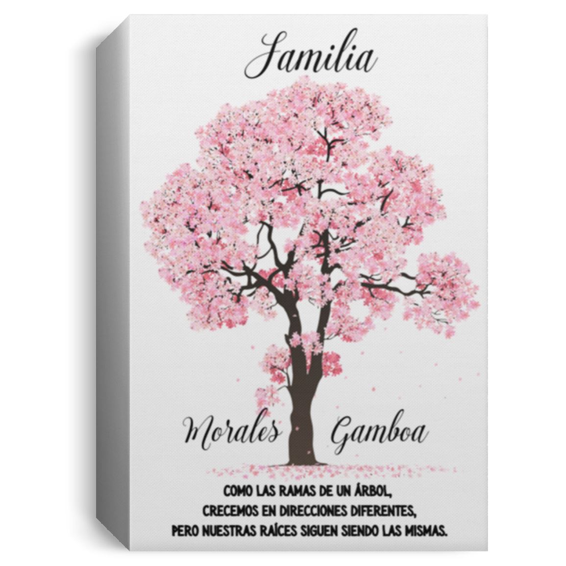 "Raíces Familiares" – Cuadro Personalizado con Árbol Genealógico y Apellidos Canvas 