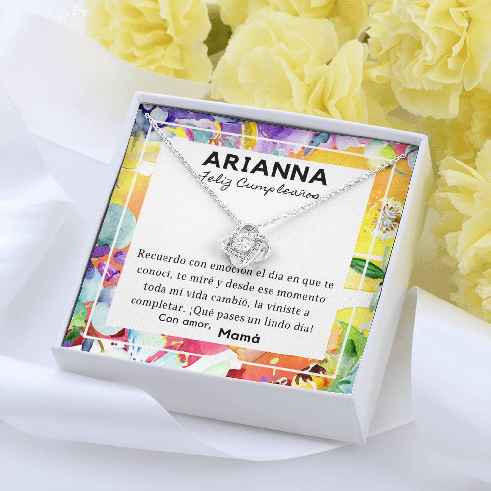 Recuerdo con emoción el día en que te conocí… - Collar Nudo de Amor para la regalar de Cumpleaños Jewelry/LoveKnot 