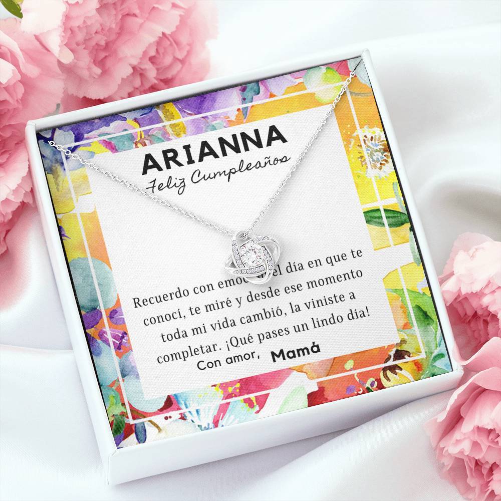 Recuerdo con emoción el día en que te conocí… - Collar Nudo de Amor para la regalar de Cumpleaños Jewelry/LoveKnot 