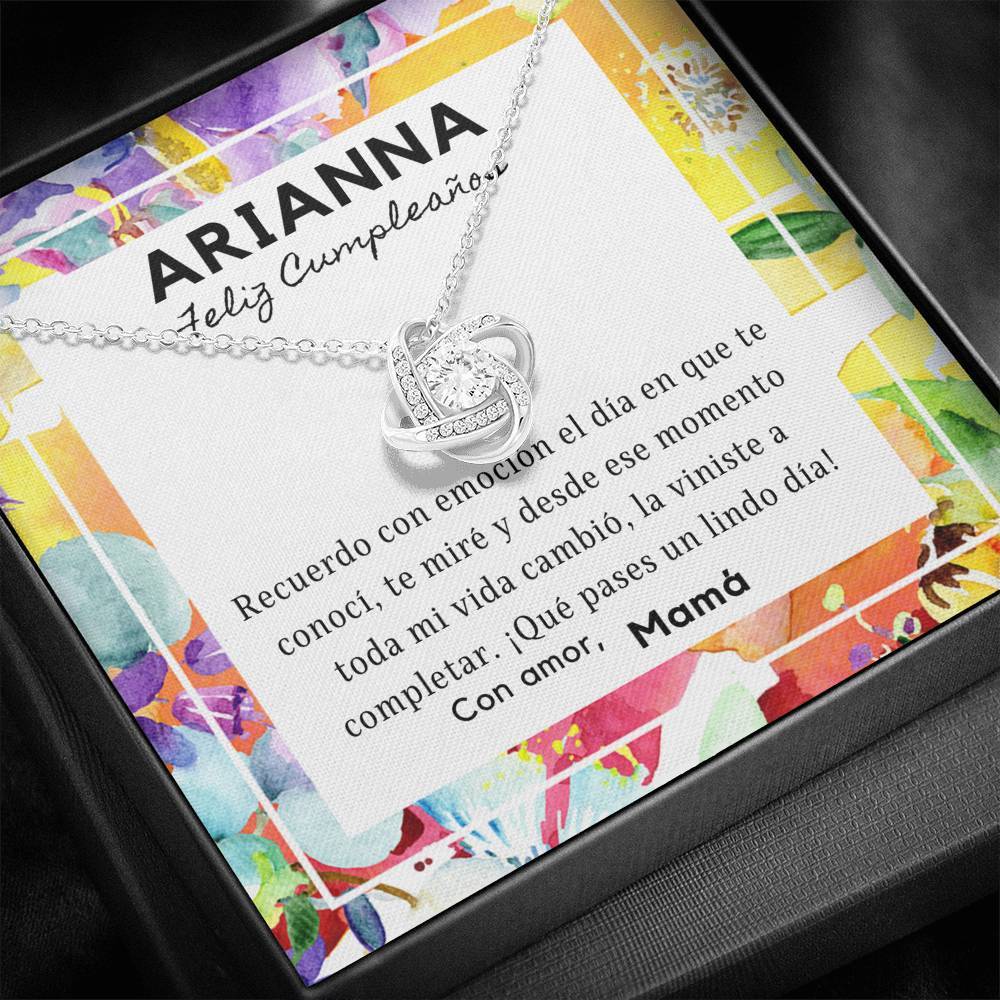 Recuerdo con emoción el día en que te conocí… - Collar Nudo de Amor para la regalar de Cumpleaños Jewelry/LoveKnot 