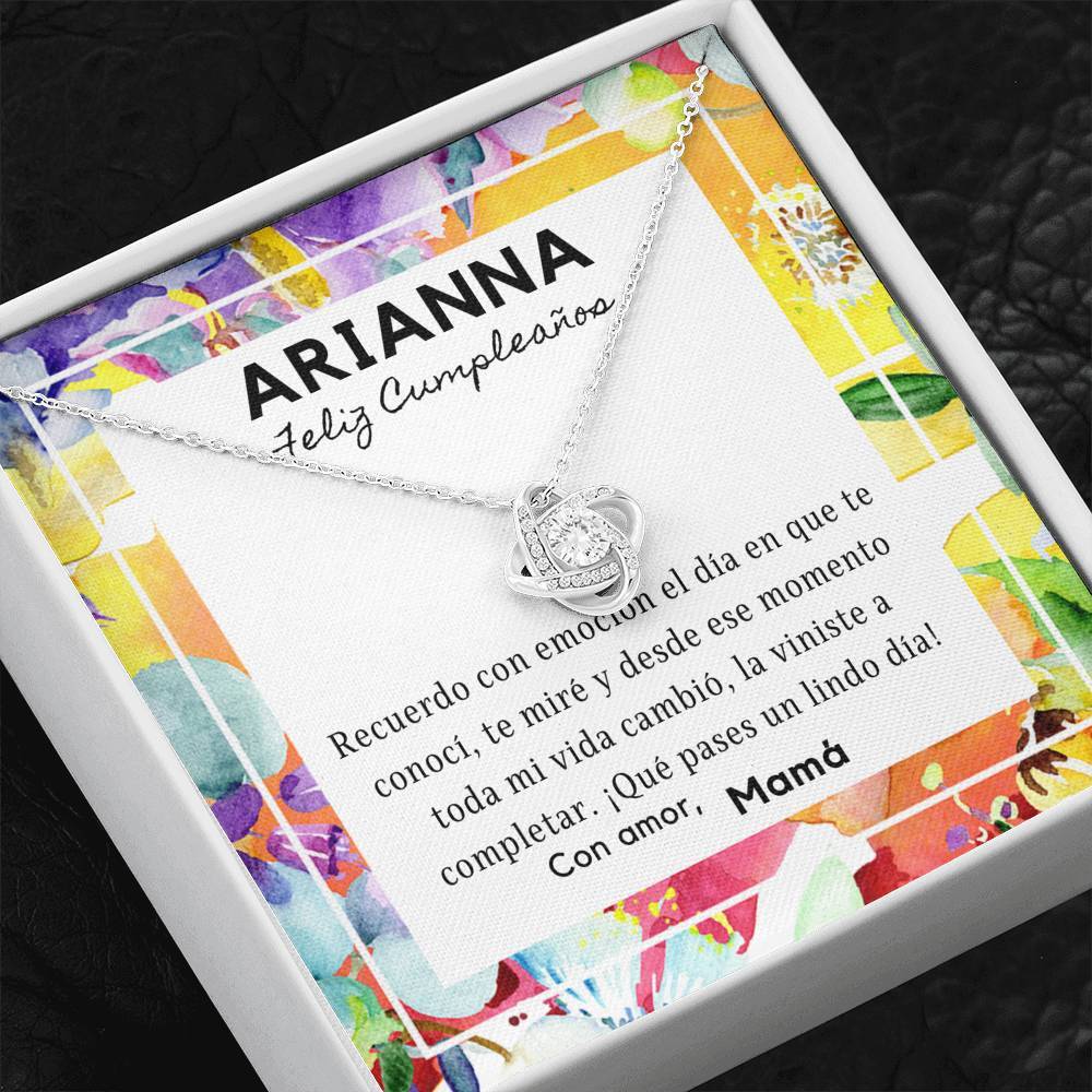 Recuerdo con emoción el día en que te conocí… - Collar Nudo de Amor para la regalar de Cumpleaños Jewelry/LoveKnot 