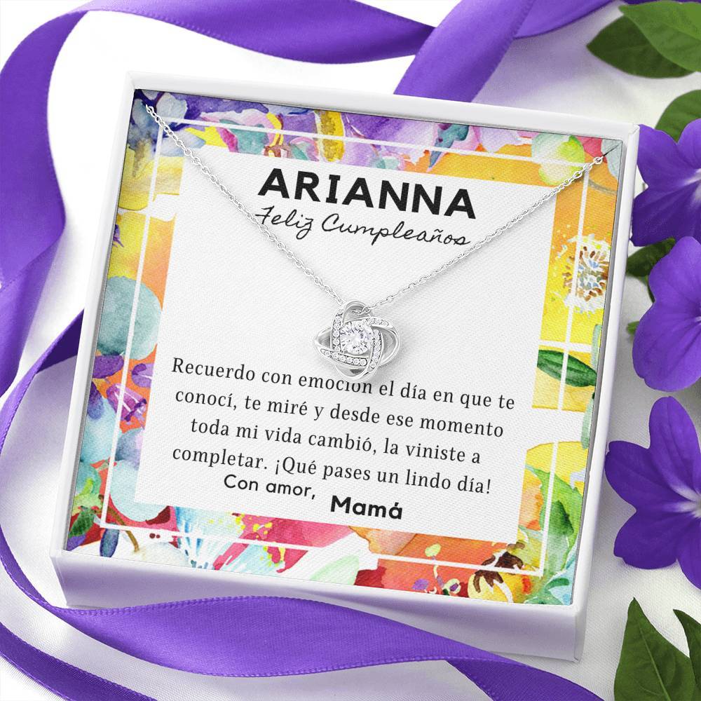 Recuerdo con emoción el día en que te conocí… - Collar Nudo de Amor para la regalar de Cumpleaños Jewelry/LoveKnot 