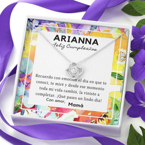 Recuerdo con emoción el día en que te conocí… - Collar Nudo de Amor para la regalar de Cumpleaños Jewelry/LoveKnot 