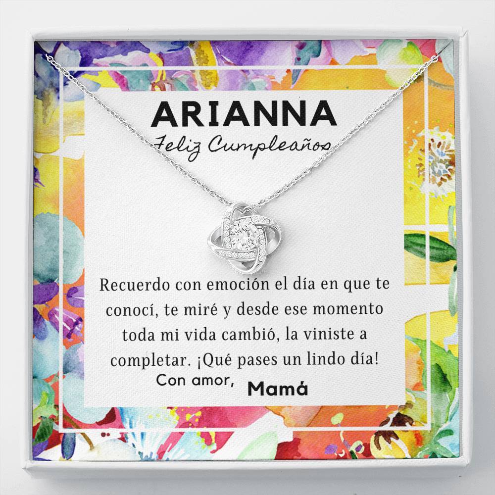 Recuerdo con emoción el día en que te conocí… - Collar Nudo de Amor para la regalar de Cumpleaños Jewelry/LoveKnot 