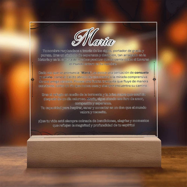 Reflejo de Gracia: Acrílico Premium Dedicado a María Acrylic/Square ShineOn Fulfillment 