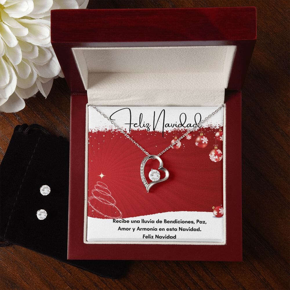Regala Amor esta Navidad - Collar Forever Love Jewelry ShineOn Fulfillment Acabado en oro blanco de 14 k Luxury Box 