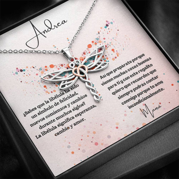Regalo con significado único para esa persona especial - Collar libélula Jewelry 