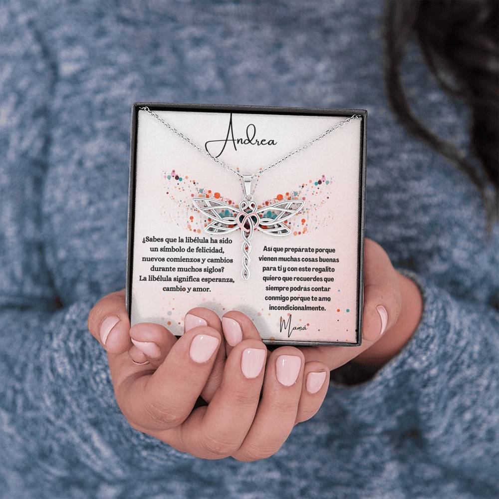 Regalo con significado único para esa persona especial - Collar libélula Jewelry 