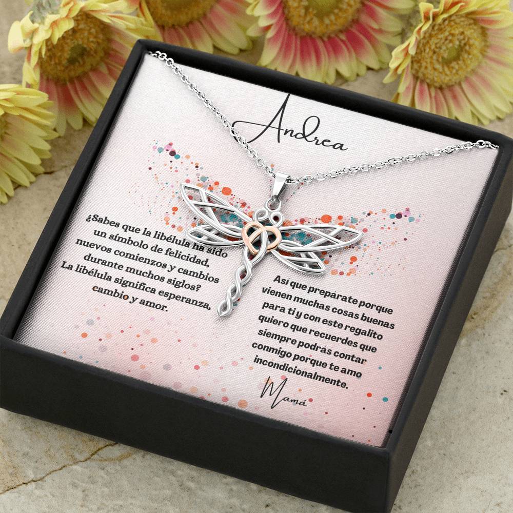 Regalo con significado único para esa persona especial - Collar libélula Jewelry 