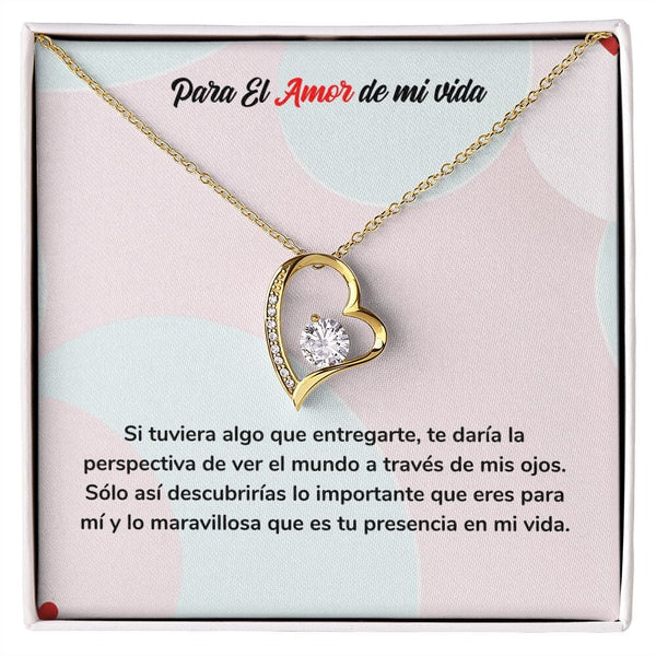 Regalo de Amor Eterno - Collar para el Amor de mi Vida Jewelry ShineOn Fulfillment Acabado en Oro Amarillo de 18 quilates. Cajita Estandard (Gratis) 