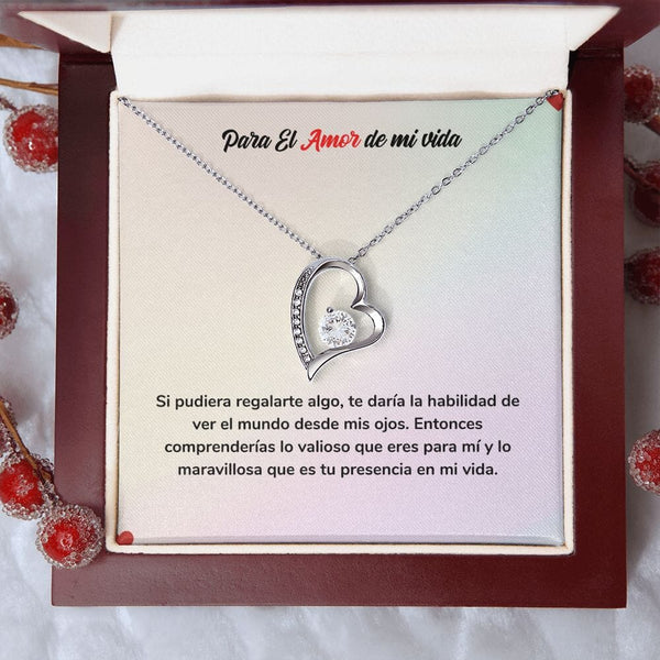 Regalo de Amor para Siempre - Amor Eterno Jewelry ShineOn Fulfillment Acabado en oro blanco de 14 k Cajita de Lujo con Luz Led 