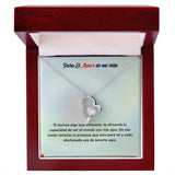 Regalo de Amor para Siempre - Collar de Amor Jewelry ShineOn Fulfillment Acabado en oro blanco de 14 k Cajita de Lujo con Luz Led 