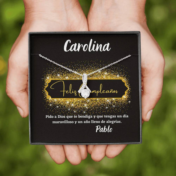 Regalo de Cumpleaños para esa persona muy especial - Collar Lazo con piedra. Jewelry 