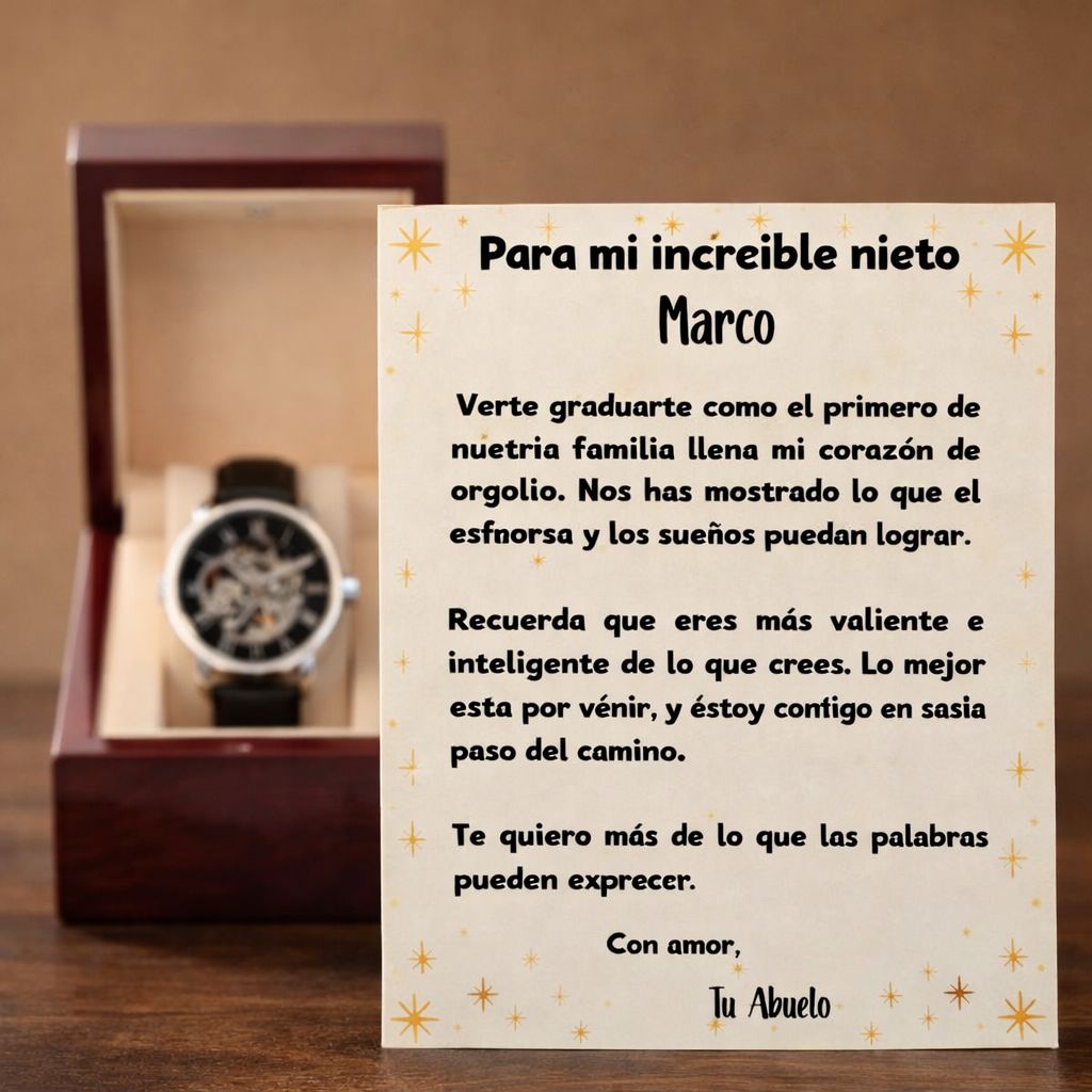 Regalo de Graduación para el Primer Graduado de la Familia - Reloj de Lujo para Nieto Jewelry 