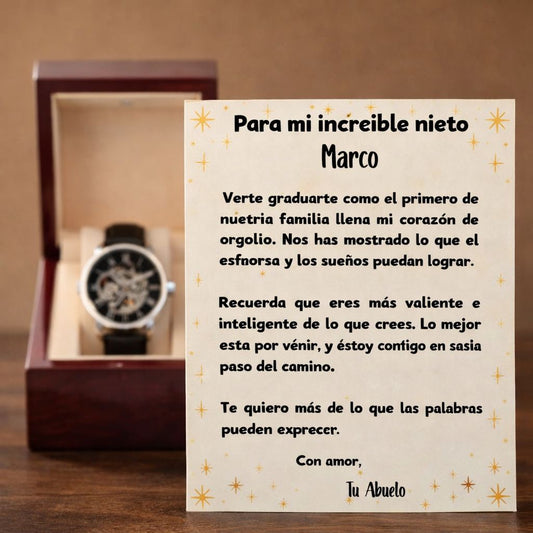 Regalo de Graduación para el Primer Graduado de la Familia - Reloj de Lujo para Nieto Jewelry 