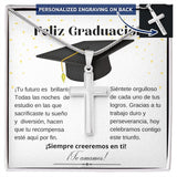 Regalo de Graduación para Hijo- Nieto- Sobrino - Collar con Cruz Grabada Jewelry/EngravedCross ShineOn Fulfillment Caja de Regalo Incluida 