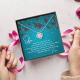 Regalo de Graduación una Hija de Papá - Collar Love Knot con tarjeta personalizada Jewelry ShineOn Fulfillment 
