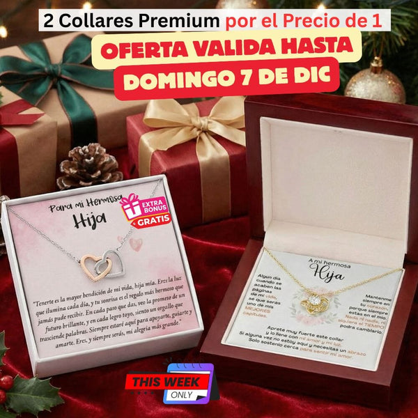 🎁 REGALO ESPECIAL PARA HIJA – PACK 2x1 COLLARES CON MENSAJE PERSONALIZADO Jewelry 