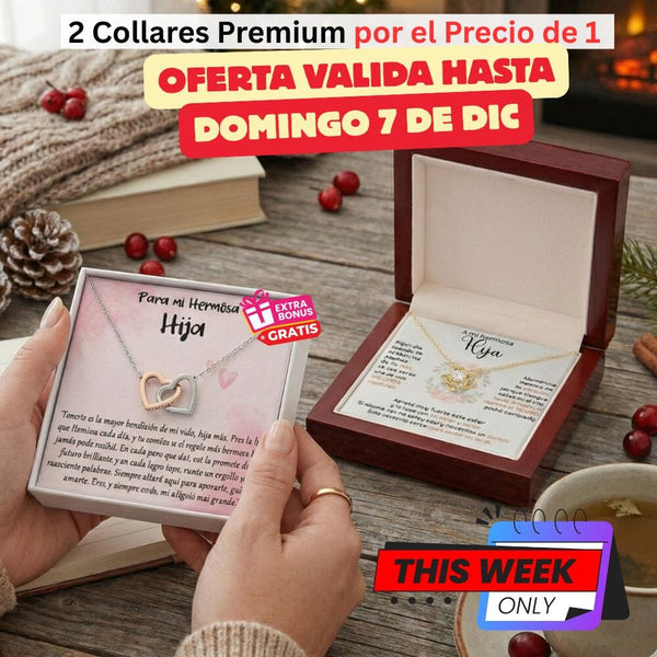 🎁 REGALO ESPECIAL PARA HIJA – PACK 2x1 COLLARES CON MENSAJE PERSONALIZADO Jewelry 