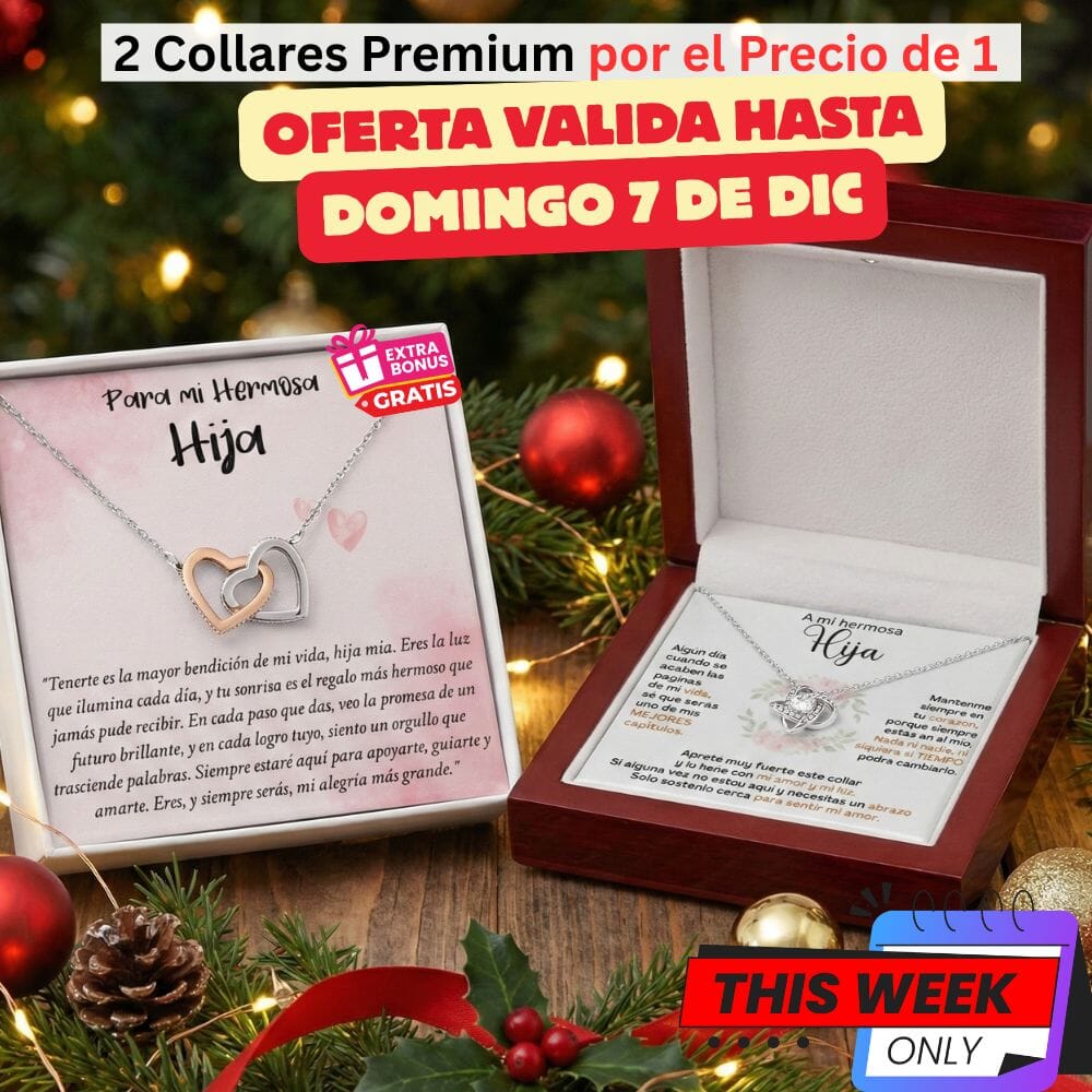 🎁 REGALO ESPECIAL PARA HIJA – PACK 2x1 COLLARES CON MENSAJE PERSONALIZADO Jewelry 