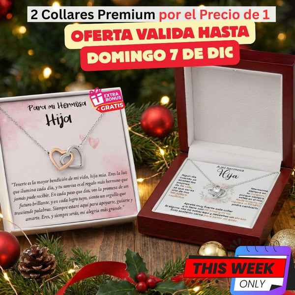 🎁 REGALO ESPECIAL PARA HIJA – PACK 2x1 COLLARES CON MENSAJE PERSONALIZADO Jewelry 