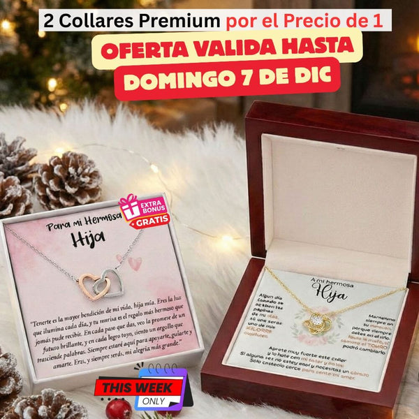 🎁 REGALO ESPECIAL PARA HIJA – PACK 2x1 COLLARES CON MENSAJE PERSONALIZADO Jewelry 