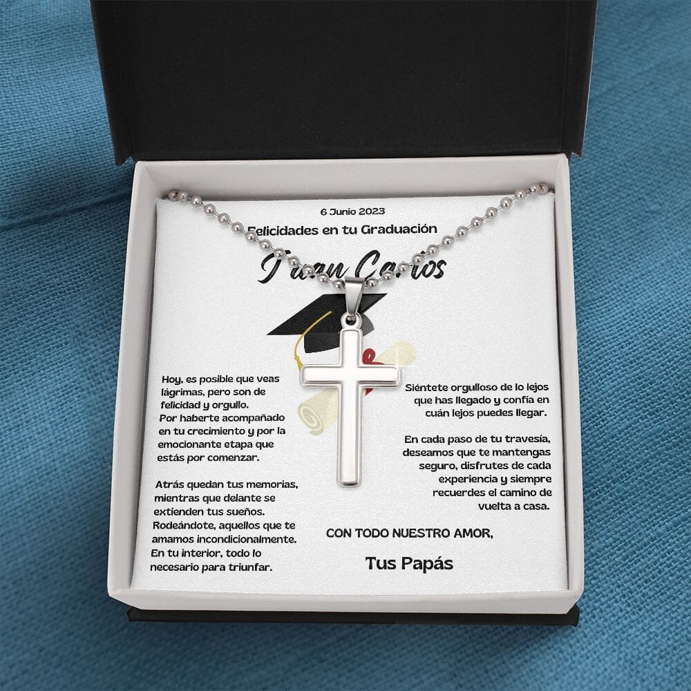 Regalo Inolvidable: Collar con Cruz para Celebrar la Graduación de Tu Hijo. - Personalizada. Jewelry/EngravedCross 