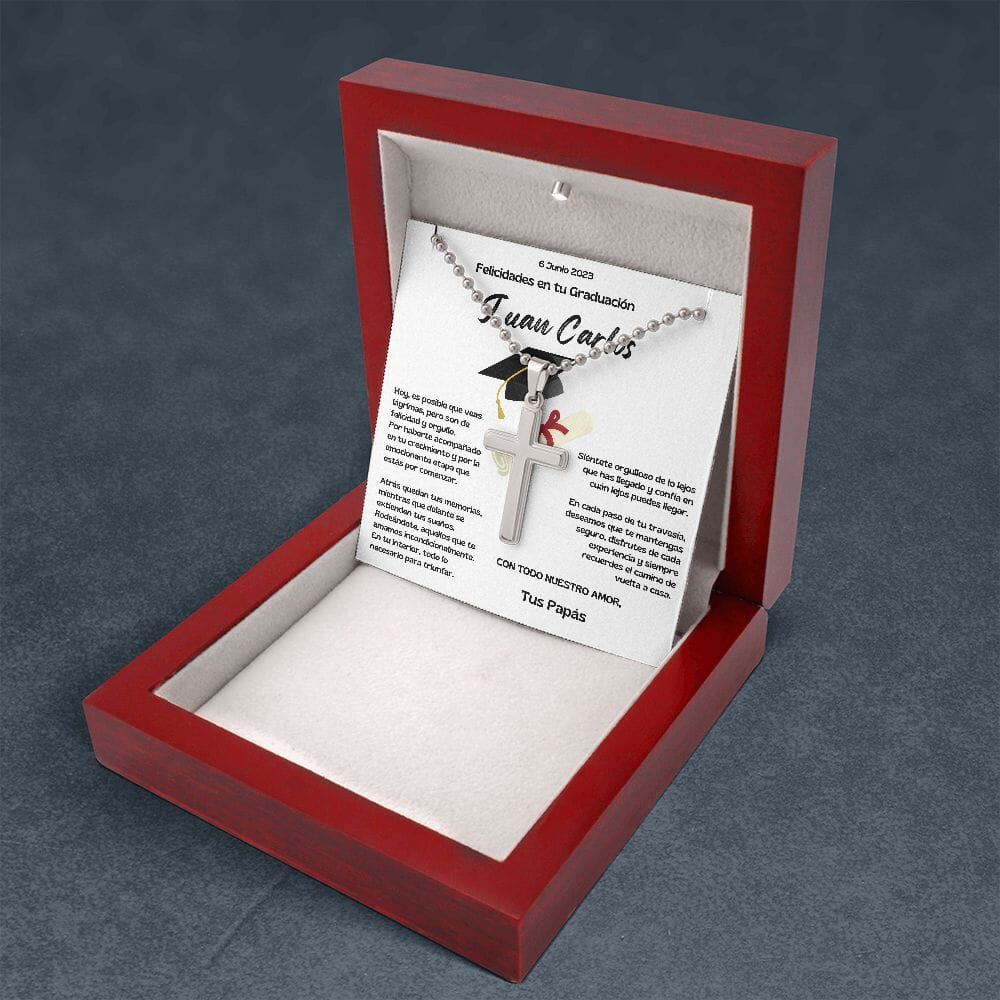 Regalo Inolvidable: Collar con Cruz para Celebrar la Graduación de Tu Hijo. - Personalizada. Jewelry/EngravedCross 