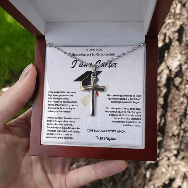 Regalo Inolvidable: Collar con Cruz para Celebrar la Graduación de Tu Hijo. - Personalizada. Jewelry/EngravedCross 