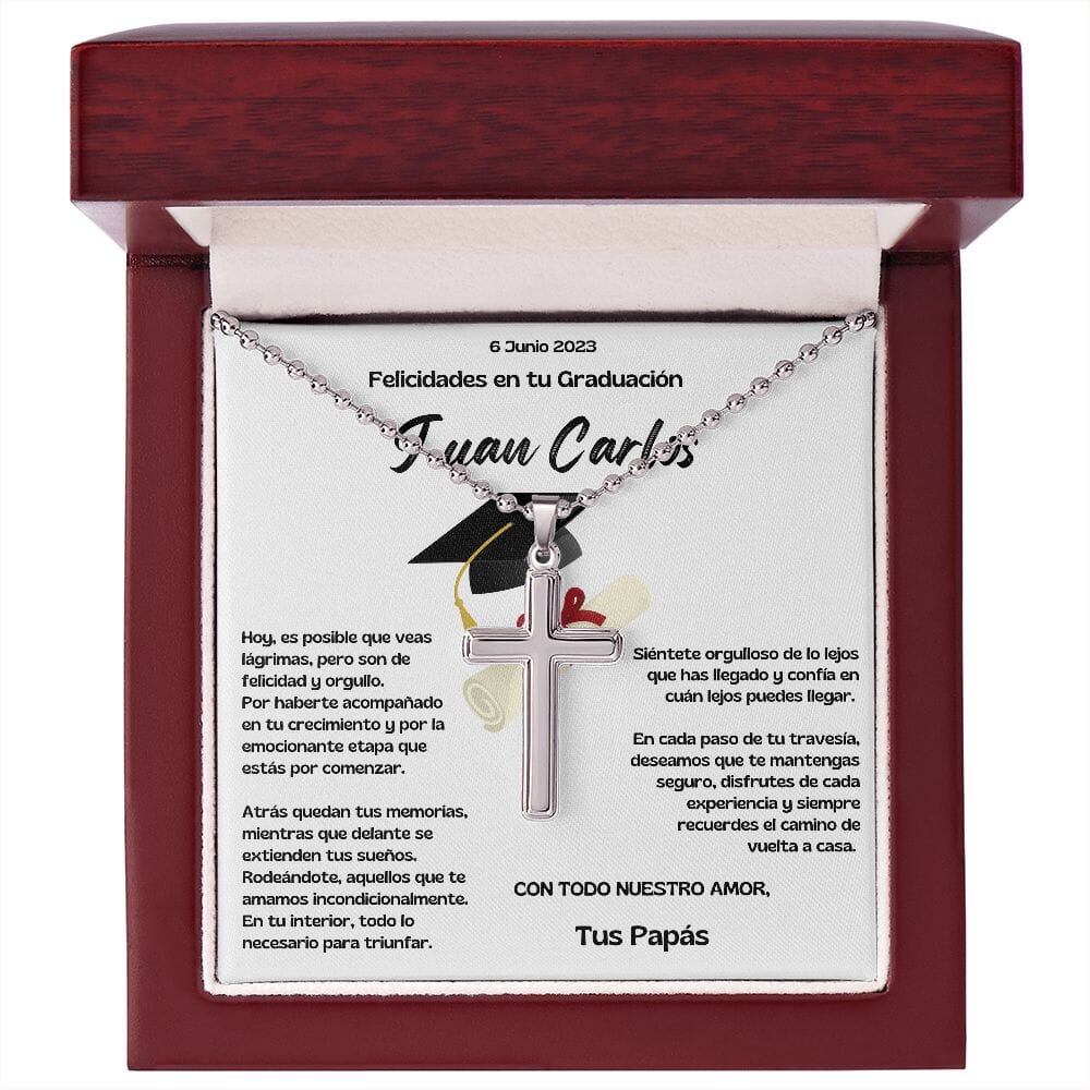 Regalo Inolvidable: Collar con Cruz para Celebrar la Graduación de Tu Hijo. - Personalizada. Jewelry/EngravedCross 