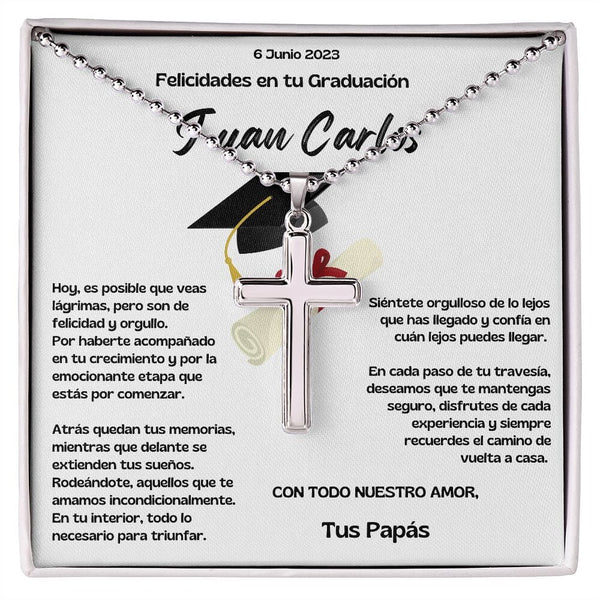 Regalo Inolvidable: Collar con Cruz para Celebrar la Graduación de Tu Hijo. - Personalizada. Jewelry/EngravedCross 
