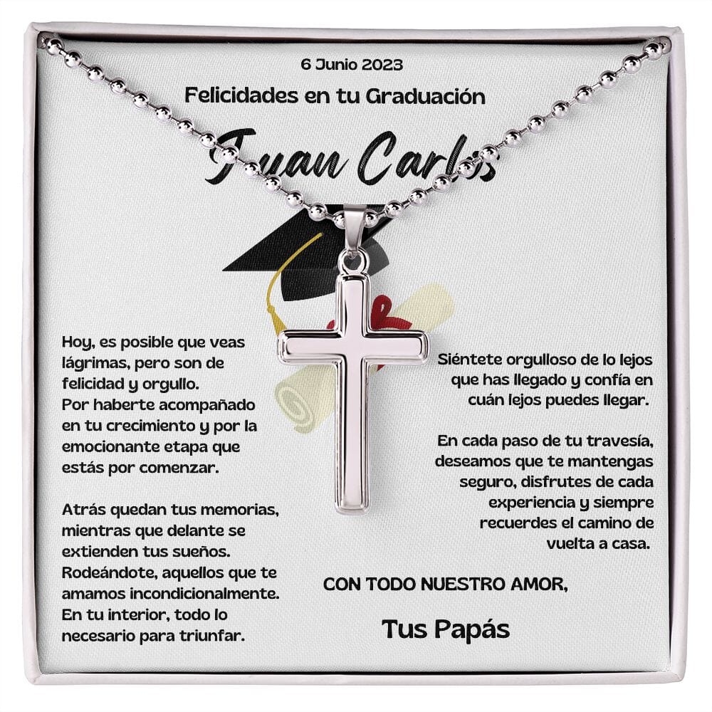 Regalo Inolvidable: Collar con Cruz para Celebrar la Graduación de Tu Hijo. - Personalizada. Jewelry/EngravedCross 