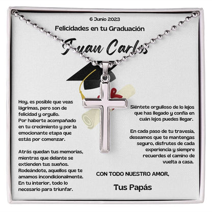 Regalo Inolvidable: Collar con Cruz para Celebrar la Graduación de Tu Hijo. - Personalizada. Jewelry/EngravedCross 