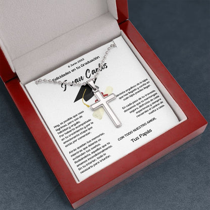 Regalo Inolvidable: Collar con Cruz para Celebrar la Graduación de Tu Hijo. - Personalizada. Jewelry/EngravedCross 